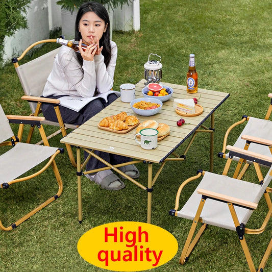 Camping Folding Table Folding Chair Easy to Install Lightweight and Stable Camping Table Folding Outdoor Table and Chair